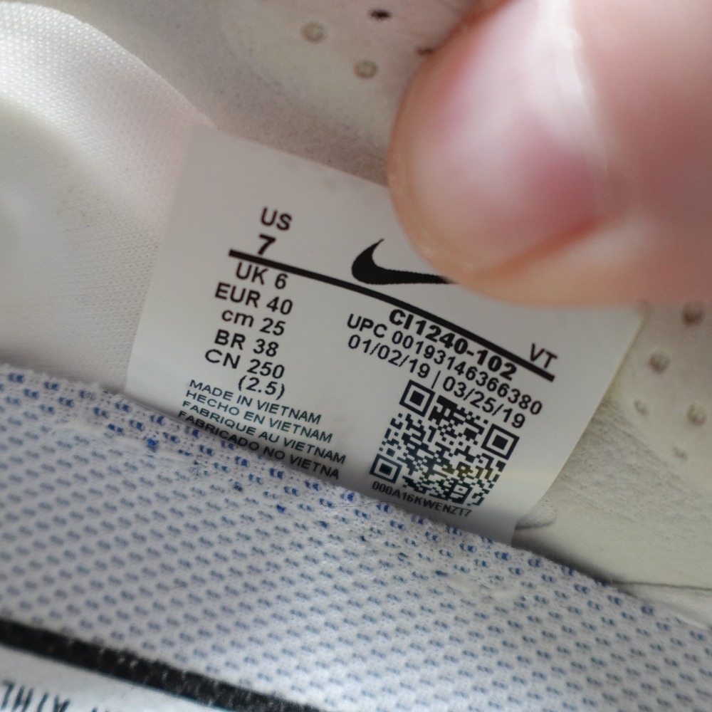 Nike Shoes Mens 7 White Air VaporMax 2019 Wolf Grey Running Sneaker CI1240-102 - Picture 8 of 9